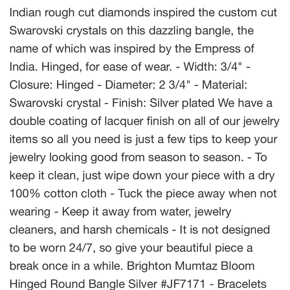 Brighton Mumtaz Crystal Bangle - Picture 11 of 11